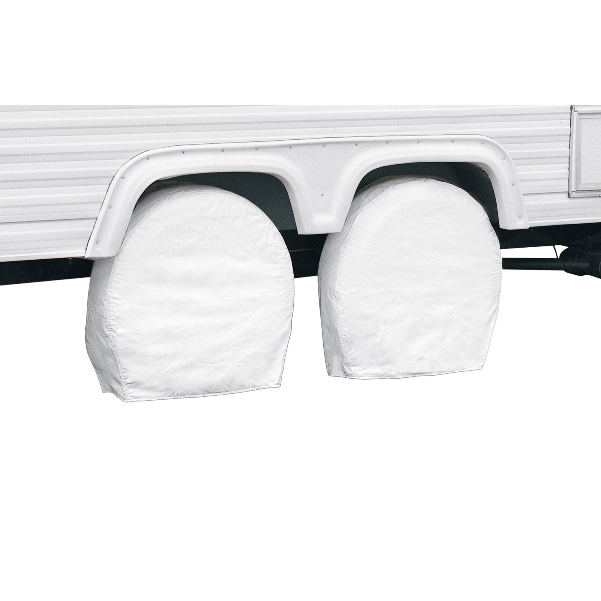 Classic Accessories RV Wheel Covers, White, 21in.-24in. Dia. x 8.25in.W, Model# 76230